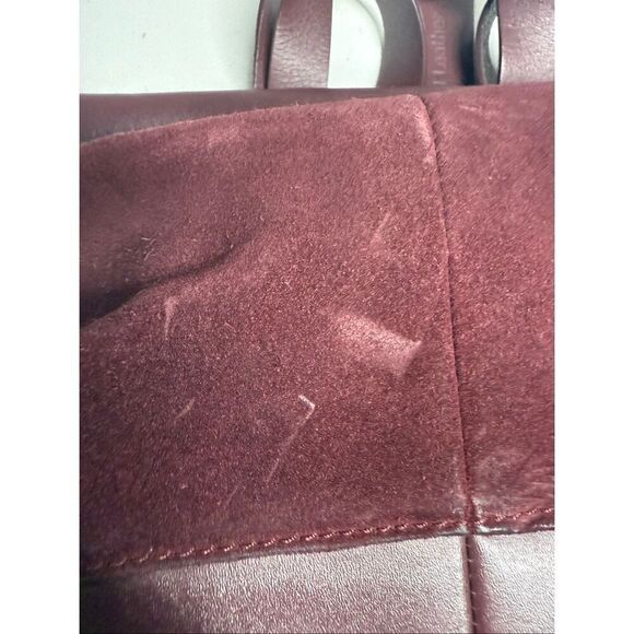 Kiomi Women’s Leather Suede Backpack Burgundy 11” X 10” See Description main image 7